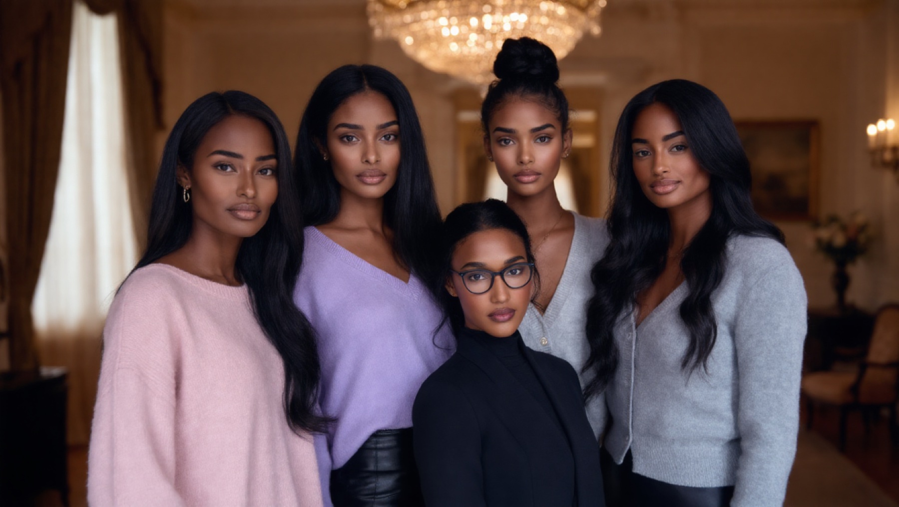 The five Bennet sisters together in their Seattle family home
